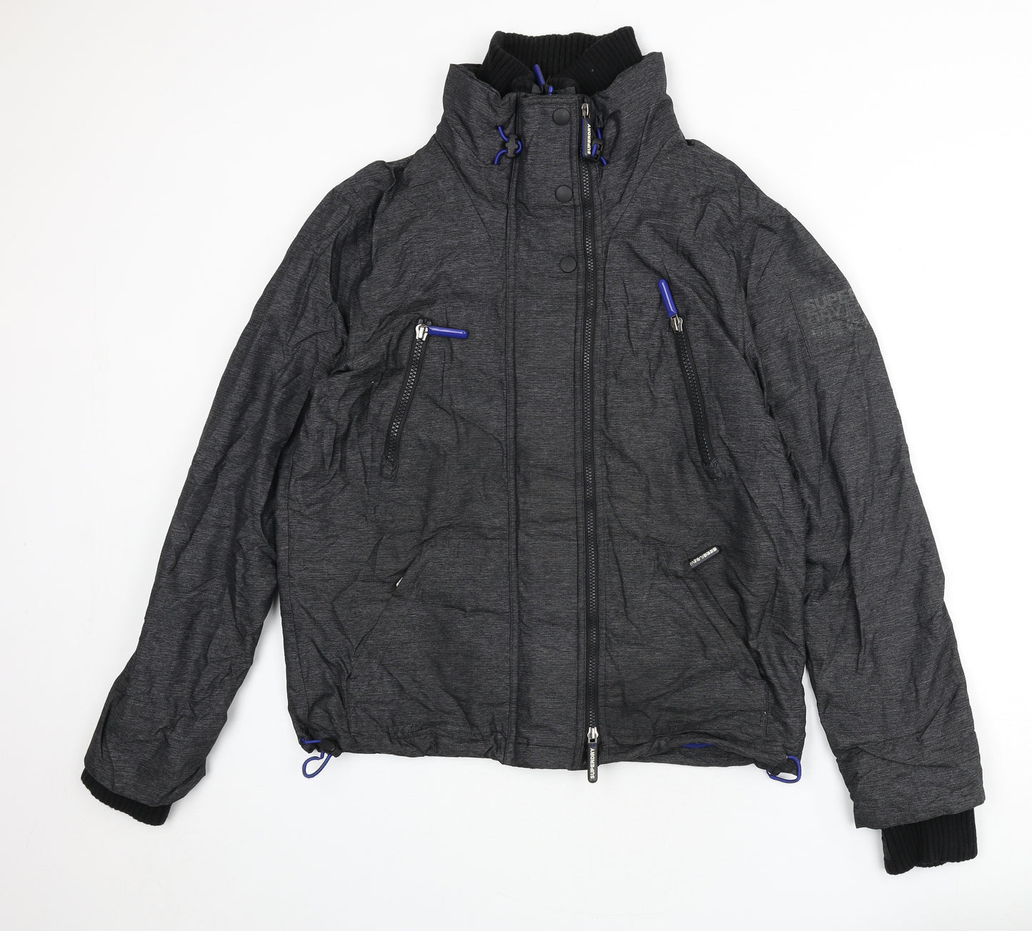 Superdry Mens Grey 3-in-1 Jacket Jacket Size L Zip