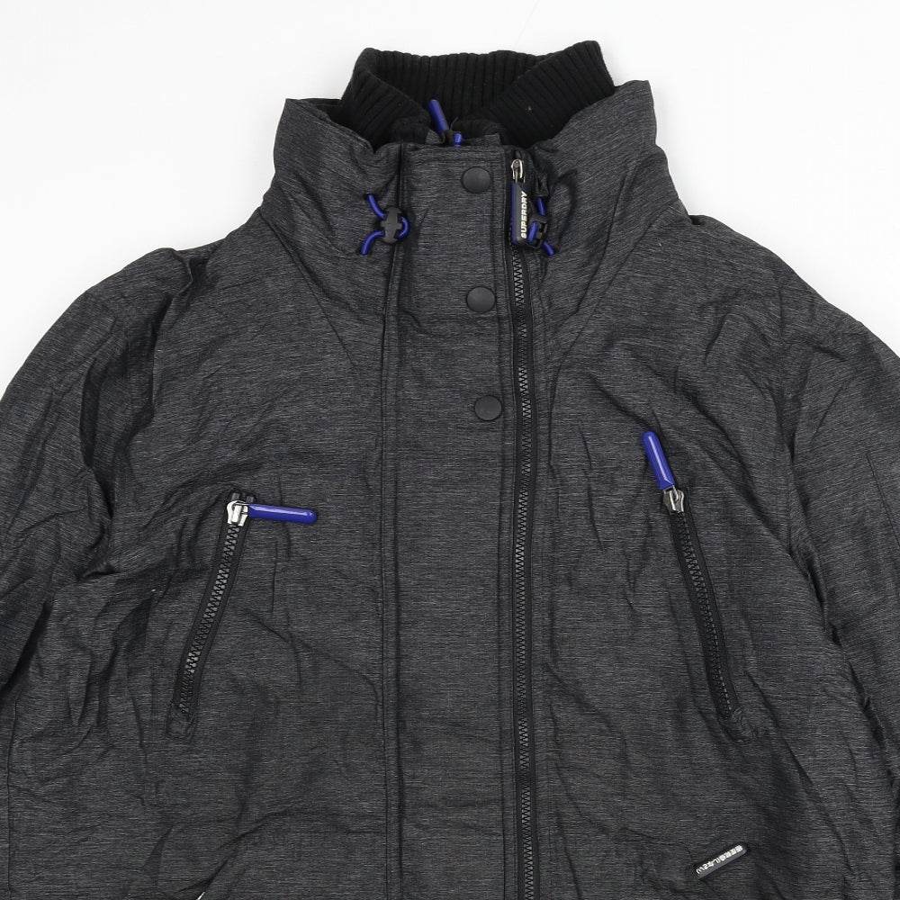 Superdry Mens Grey 3-in-1 Jacket Jacket Size L Zip