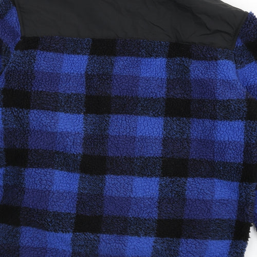 Regatta Mens Blue Plaid Jacket Size L Zip