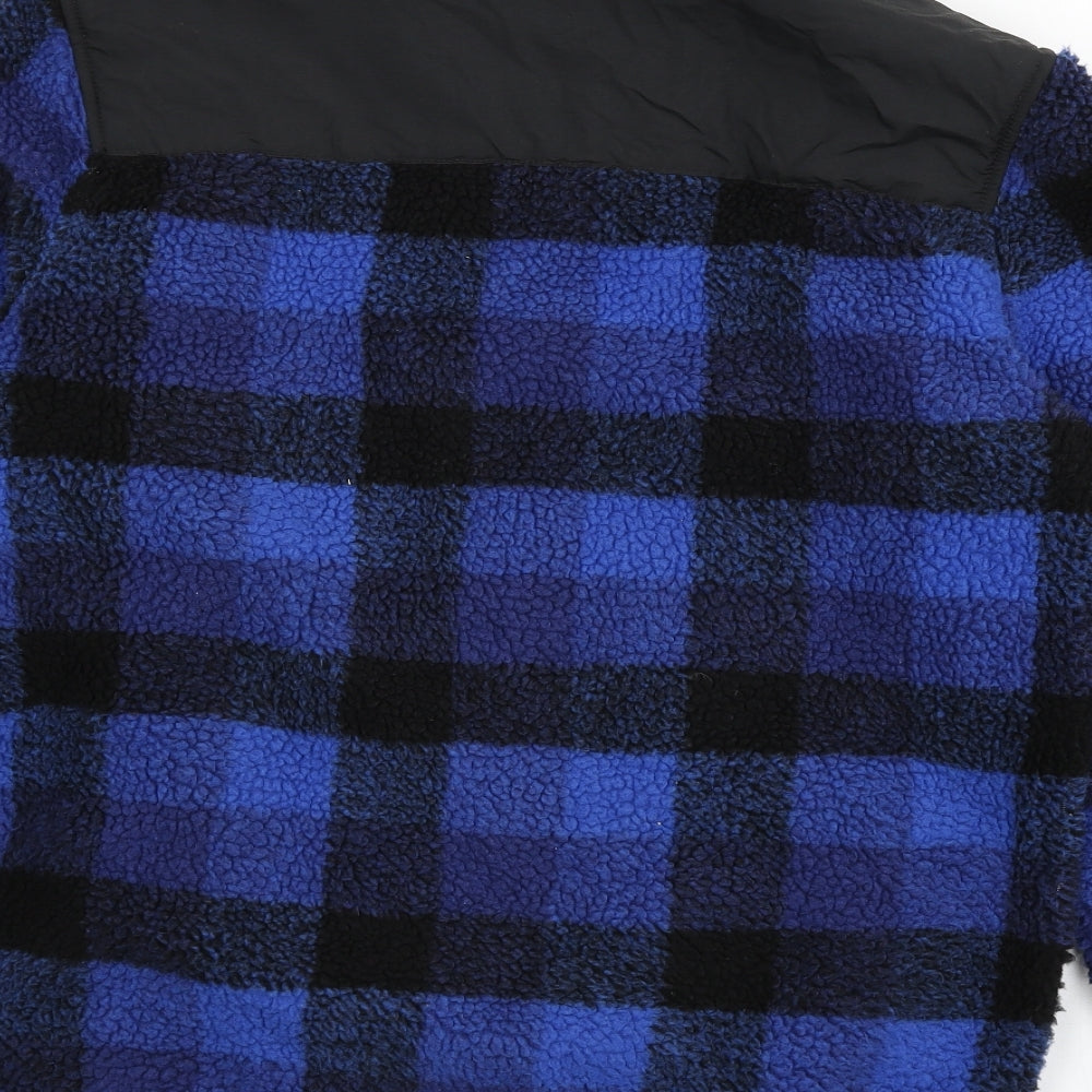 Regatta Mens Blue Plaid Jacket Size L Zip