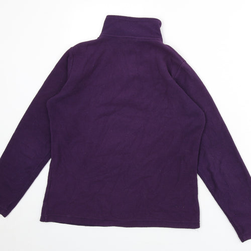 Freedom Trail Womens Purple Polyester Pullover Sweatshirt Size 10 Zip
