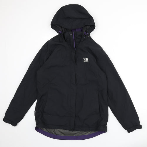 Karrimor Womens Black Rain Coat Coat Size 12 Zip - Weathertite