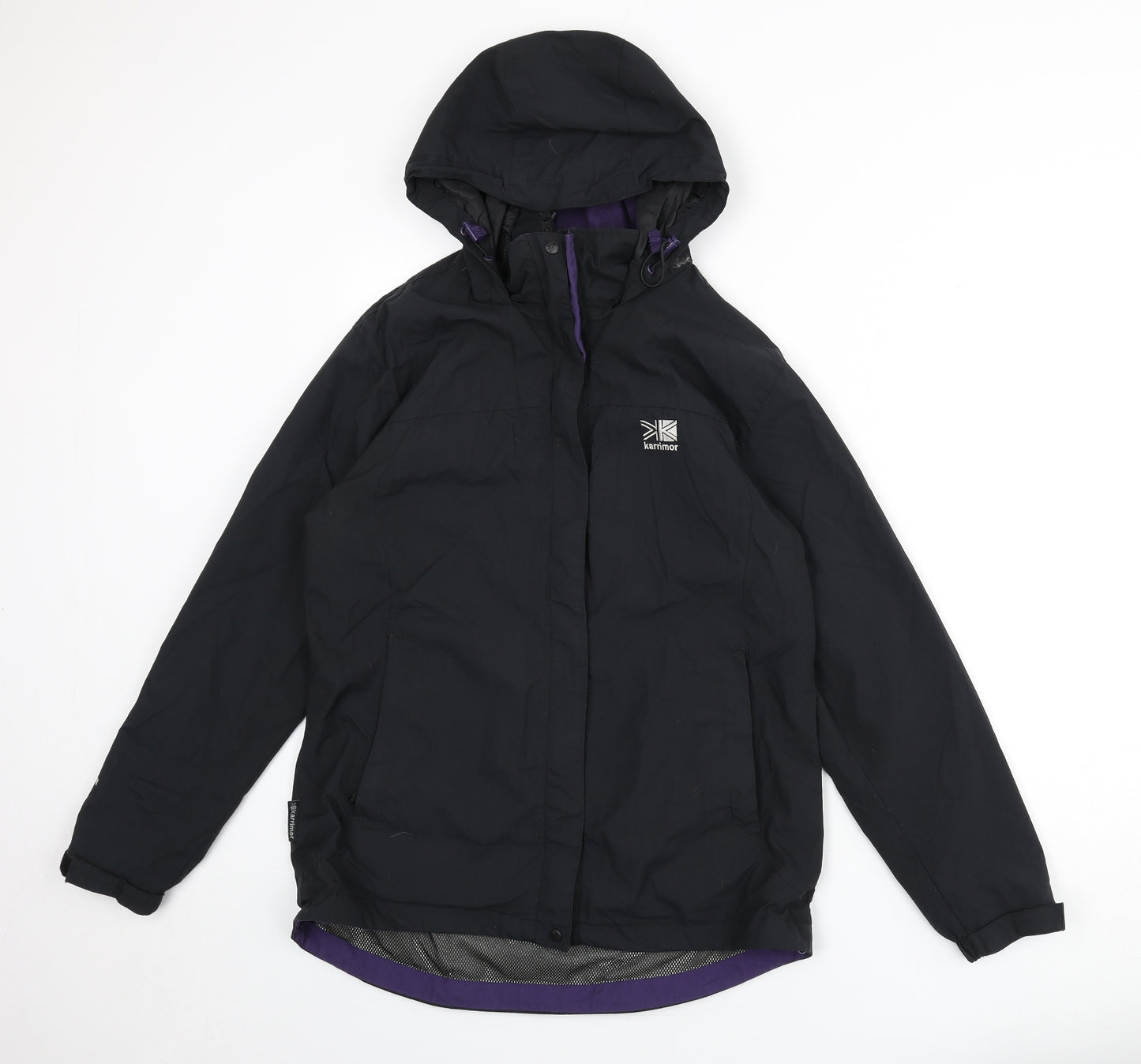 Karrimor Womens Black Rain Coat Coat Size 12 Zip - Weathertite