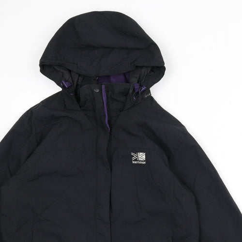 Karrimor Womens Black Rain Coat Coat Size 12 Zip - Weathertite