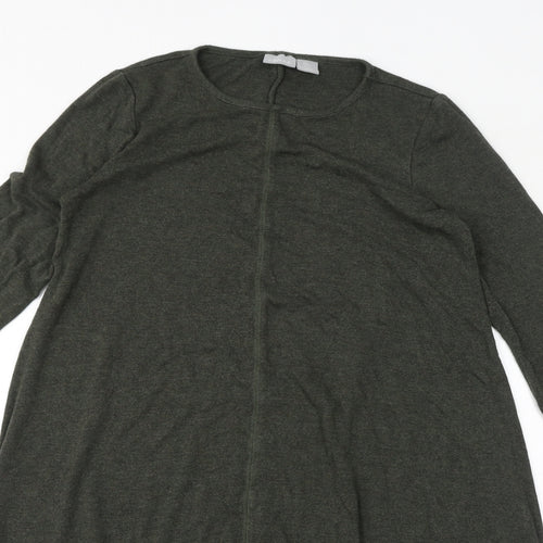 Kenar Womens Green Round Neck Viscose Pullover Jumper Size S