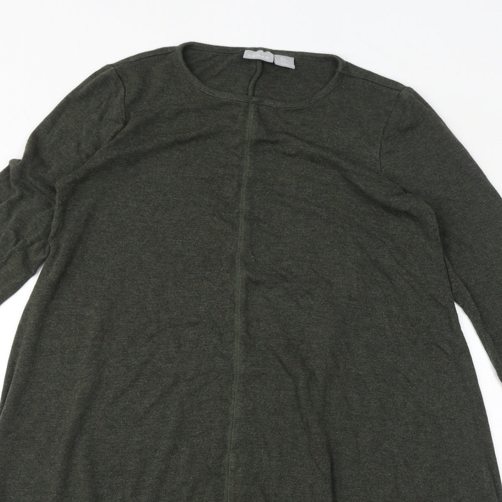 Kenar Womens Green Round Neck Viscose Pullover Jumper Size S