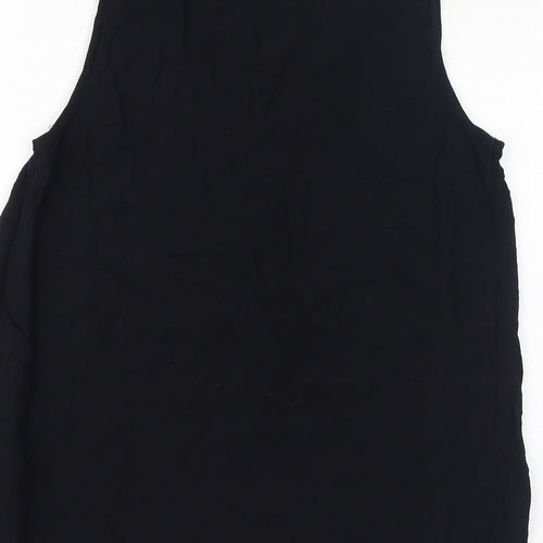 VERO MODA Womens Black Viscose Basic Tank Size M V-Neck
