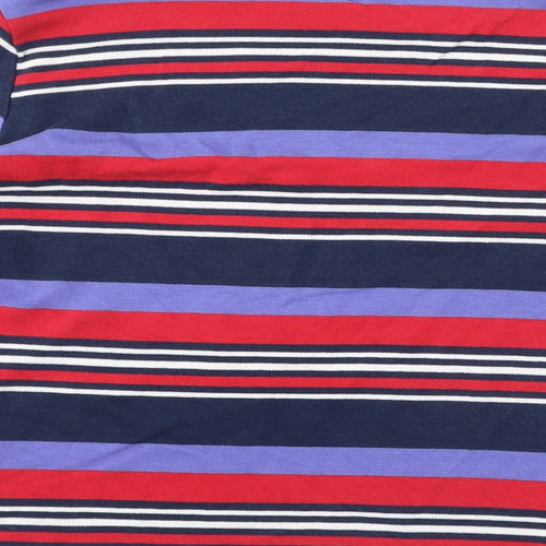 Damart Womens Multicoloured Striped Cotton Basic T-Shirt Size 14 Round Neck - Size 14-16
