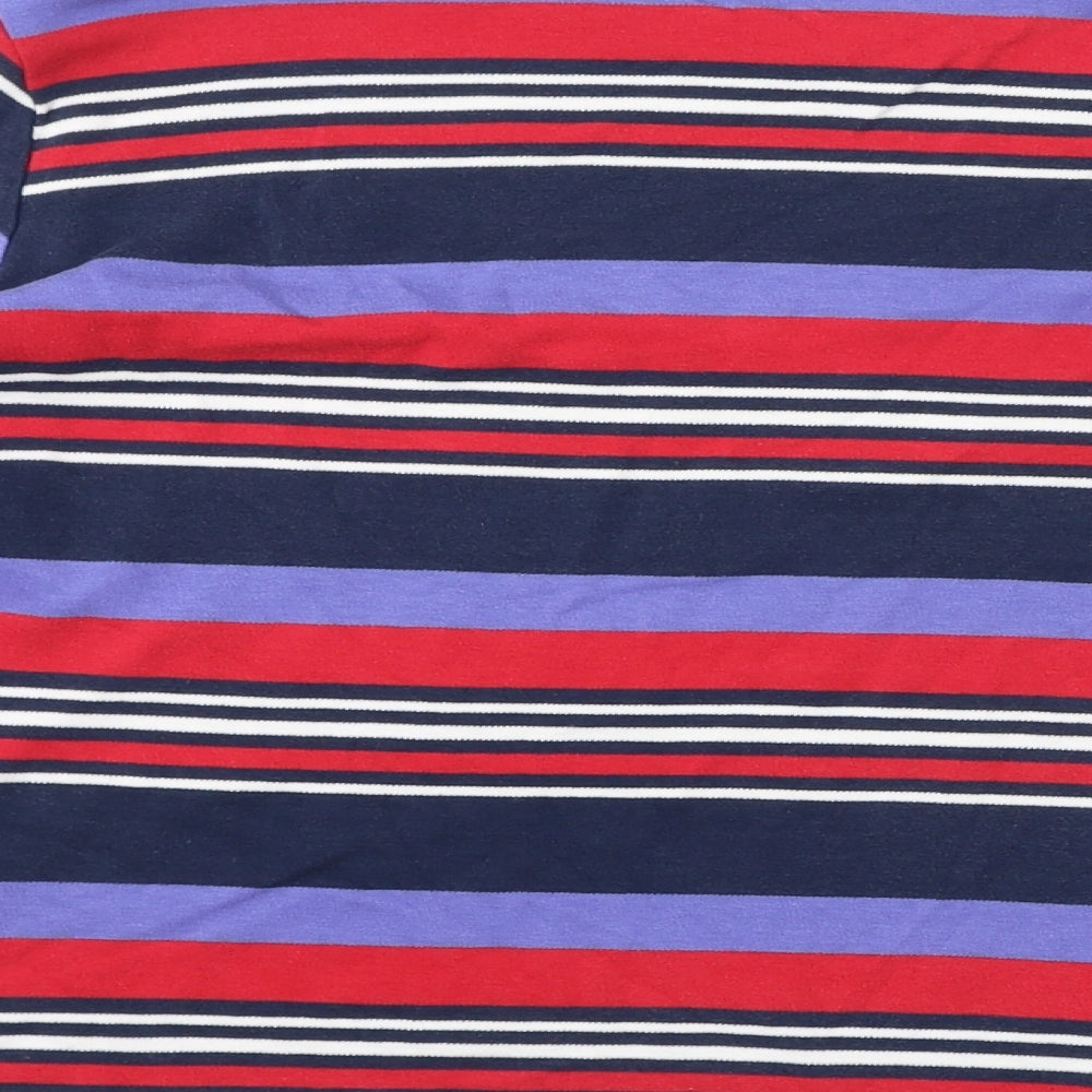 Damart Womens Multicoloured Striped Cotton Basic T-Shirt Size 14 Round Neck - Size 14-16