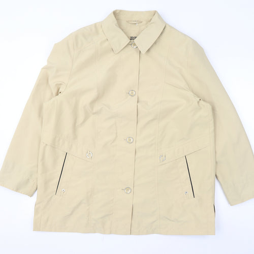 Barbara Labeck Womens Yellow Jacket Size 18 Button