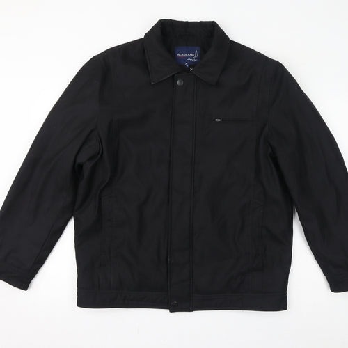 Headland Mens Black Jacket Size L Zip