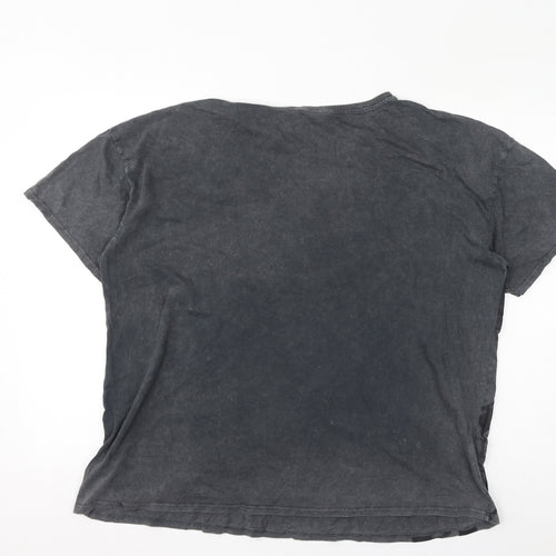 Disney Womens Grey Cotton Basic T-Shirt Size 20 Round Neck - Mickey Mouse