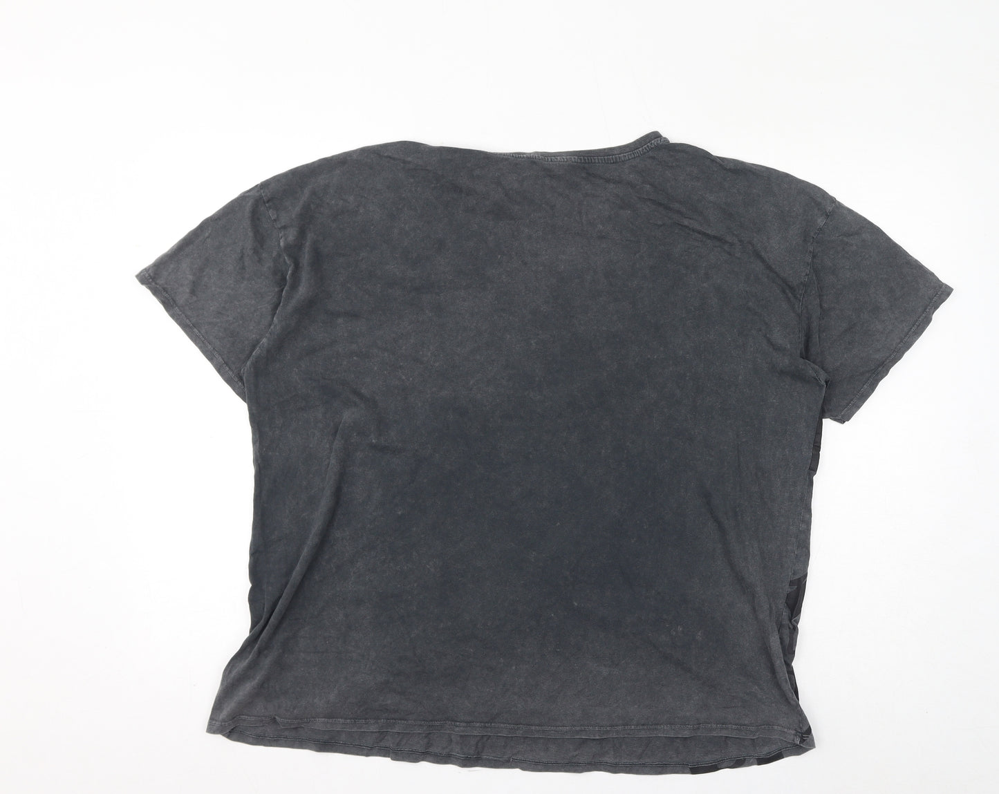Disney Womens Grey Cotton Basic T-Shirt Size 20 Round Neck - Mickey Mouse