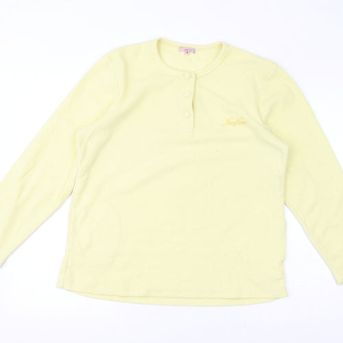 Nero Notte Womens Yellow Polyester Pullover Sweatshirt Size M Pullover