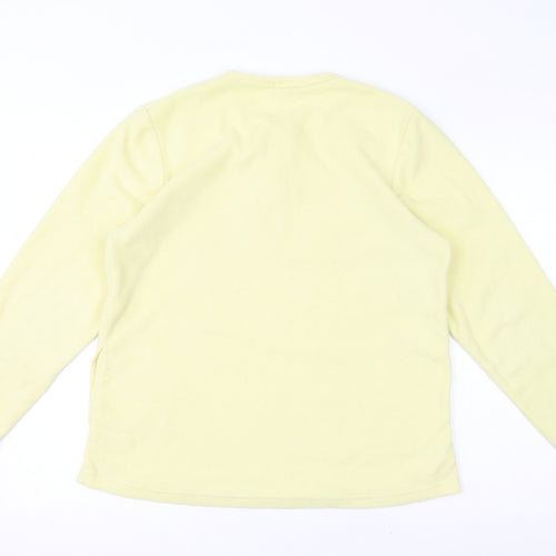 Nero Notte Womens Yellow Polyester Pullover Sweatshirt Size M Pullover