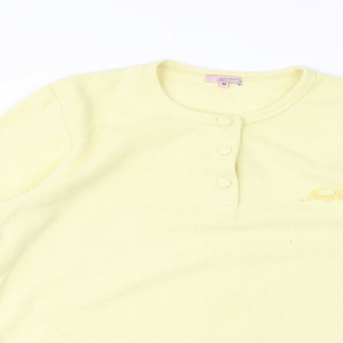 Nero Notte Womens Yellow Polyester Pullover Sweatshirt Size M Pullover