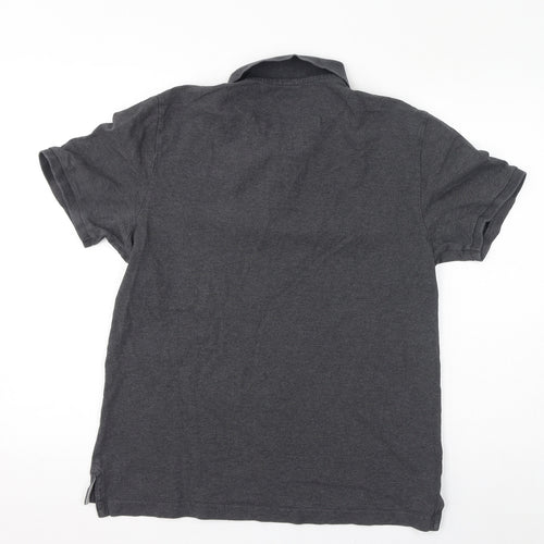 Charles Tyrwhitt Womens Grey Cotton Basic Polo Size L Collared
