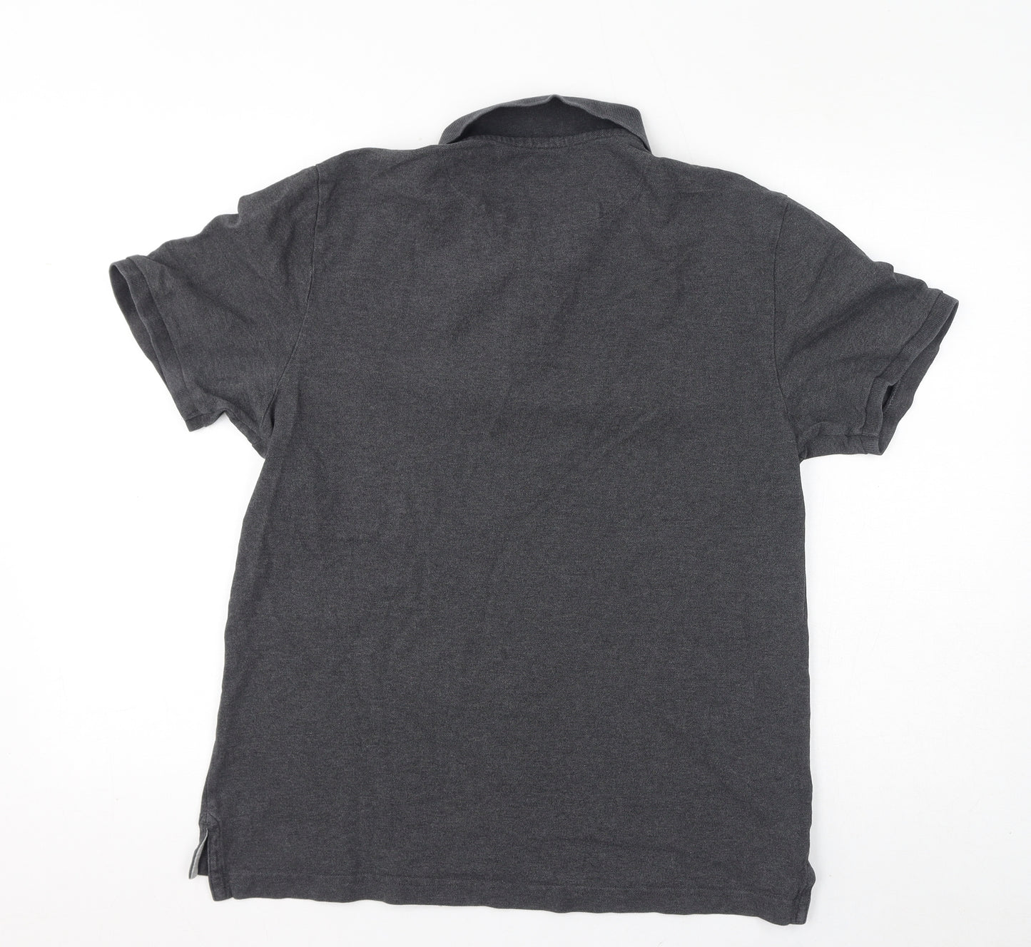 Charles Tyrwhitt Womens Grey Cotton Basic Polo Size L Collared
