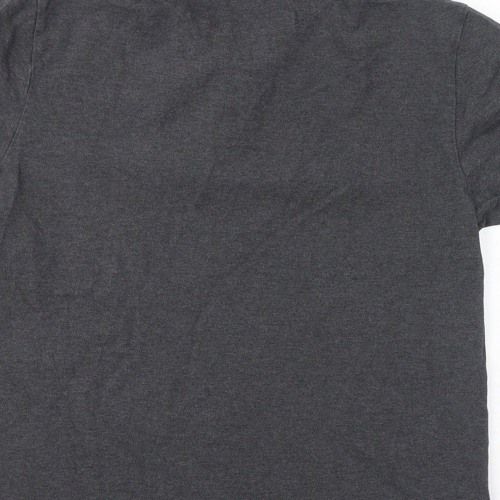 Charles Tyrwhitt Womens Grey Cotton Basic Polo Size L Collared