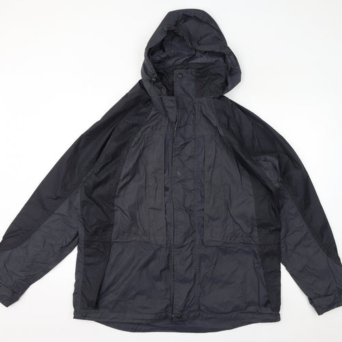 Peter Storm Mens Black Rain Coat Coat Size L Zip