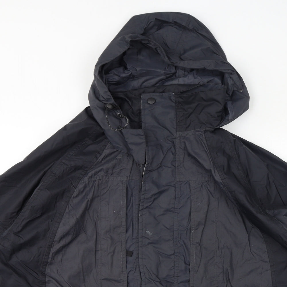 Peter Storm Mens Black Rain Coat Coat Size L Zip
