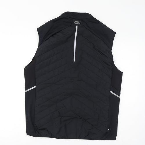 DECATHLON Womens Black Gilet Coat Size XL Zip