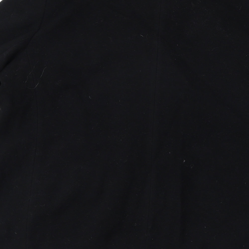 BHS Womens Black Overcoat Coat Size 20 Button