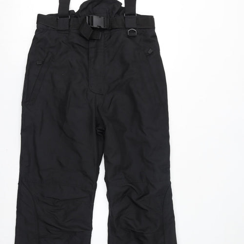 Trespass Mens Black Polyester Snow Pants Trousers Size L L30 in Regular Zip