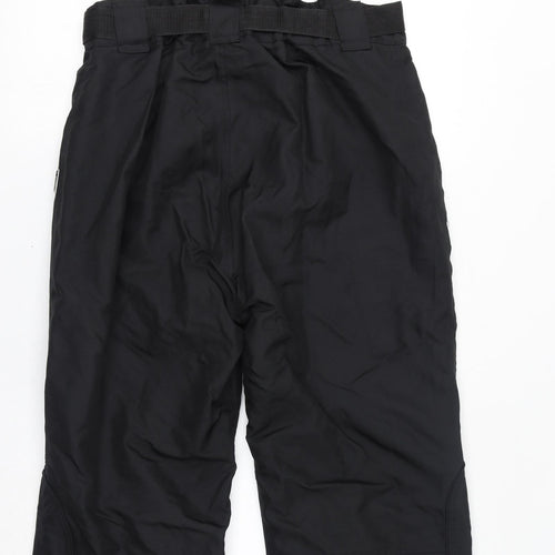 Trespass Mens Black Polyester Snow Pants Trousers Size L L30 in Regular Zip