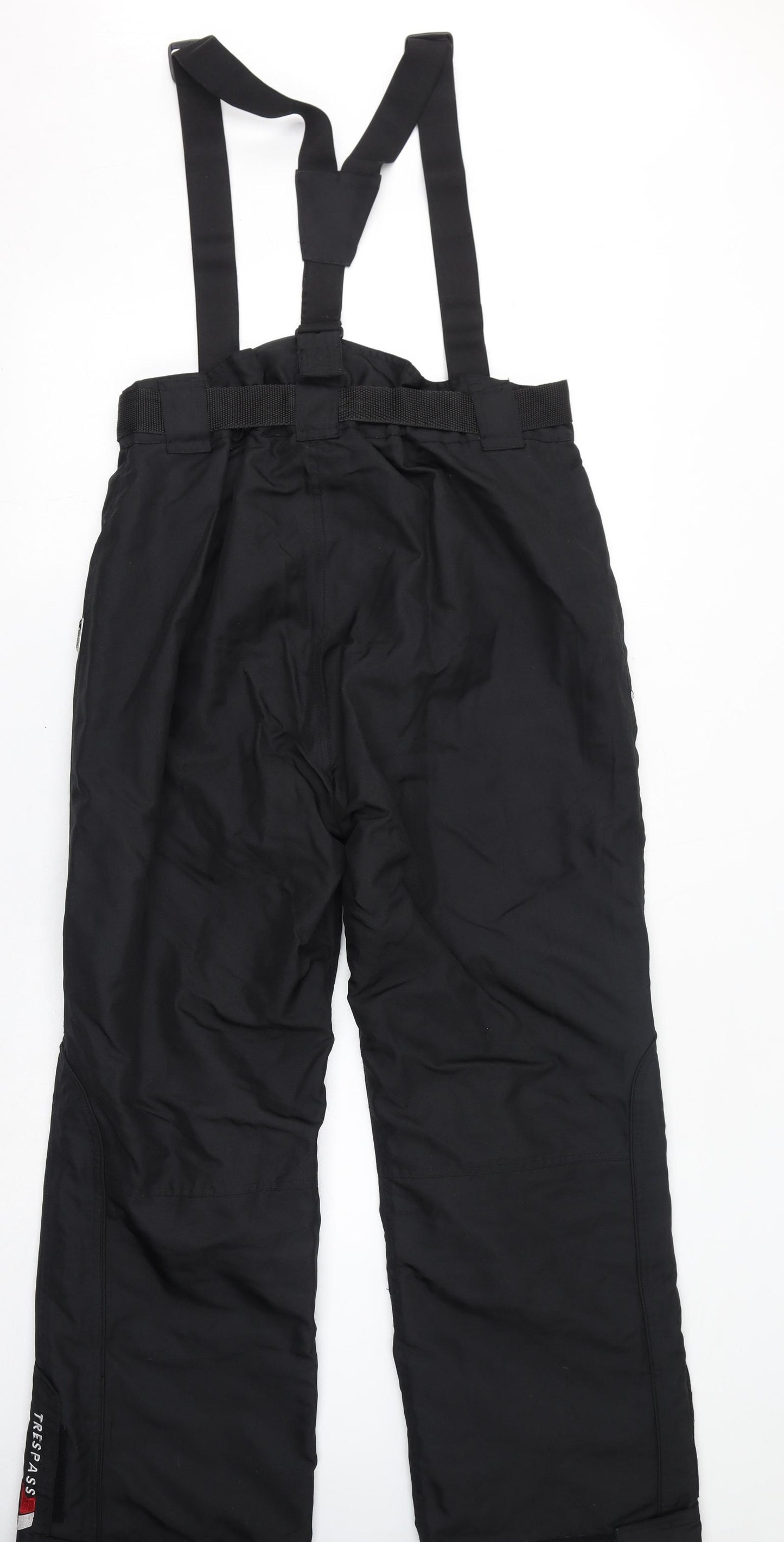 Trespass Mens Black Polyester Snow Pants Trousers Size L L30 in Regular Zip