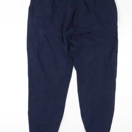 US Polo Assn. Womens Blue Cotton Jegging Trousers Size XL L28 in Regular Drawstring