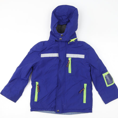 Mini Boden Boys Blue Jacket Size 7-8 Years Zip - Reflective, Ski Jacket