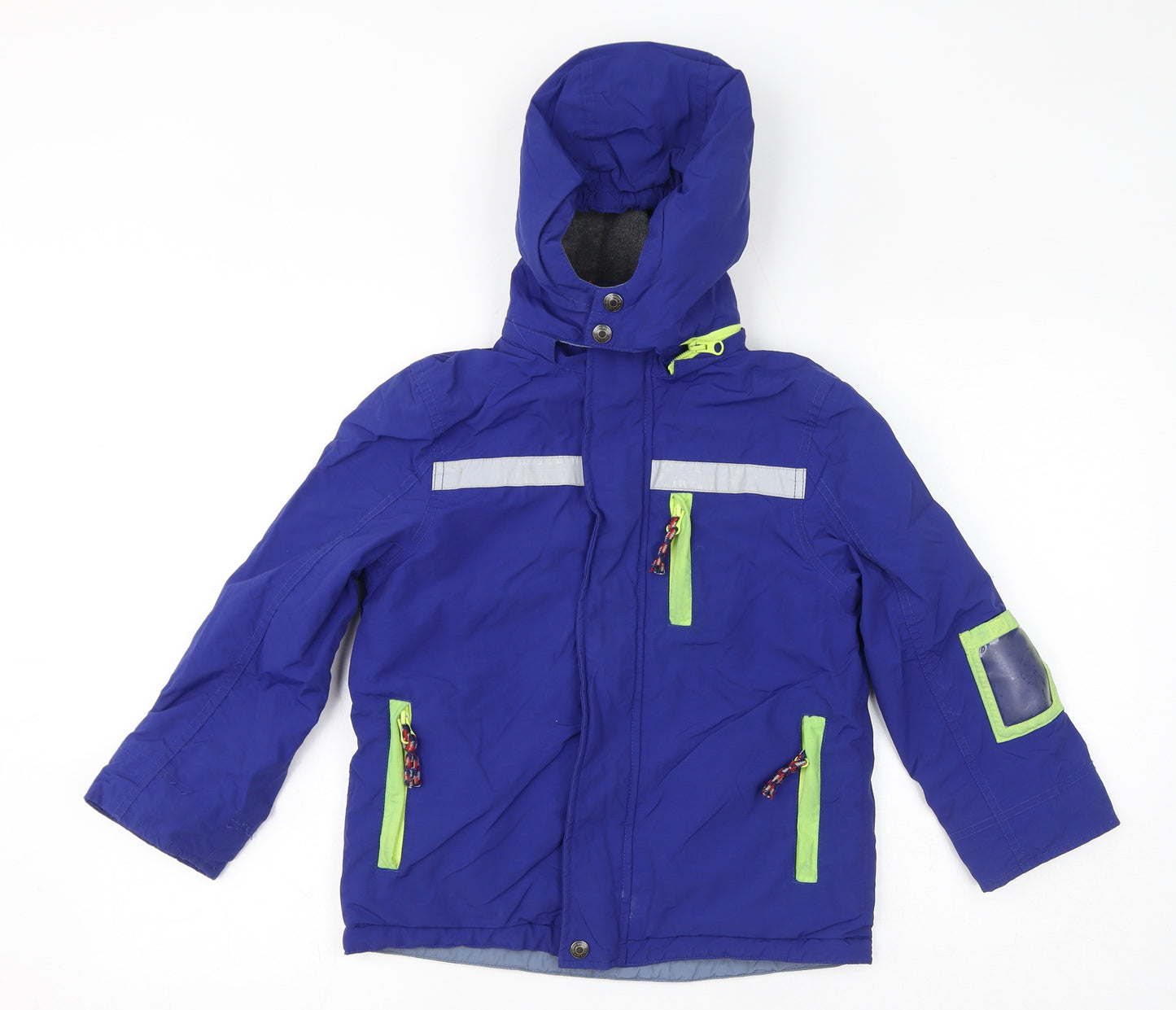 Mini Boden Boys Blue Jacket Size 7-8 Years Zip - Reflective, Ski Jacket