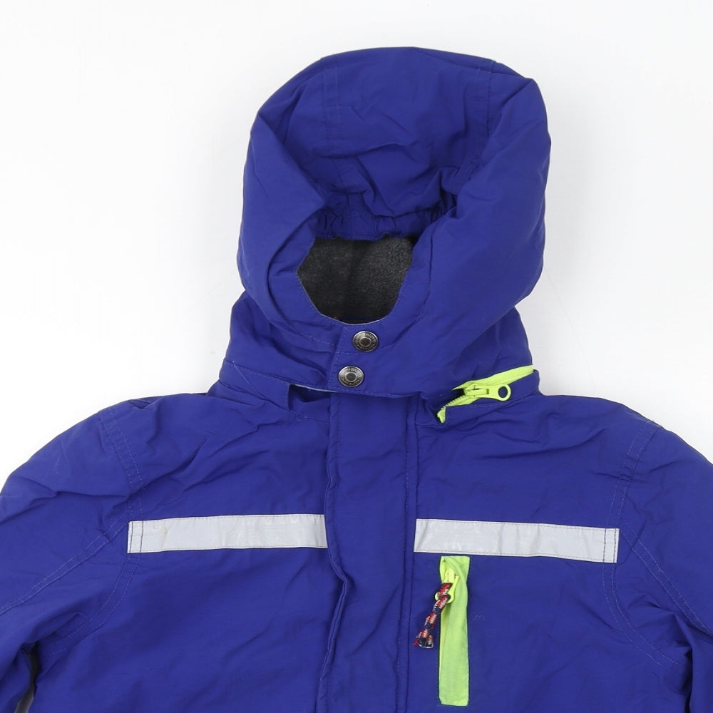 Mini Boden Boys Blue Jacket Size 7-8 Years Zip - Reflective, Ski Jacket