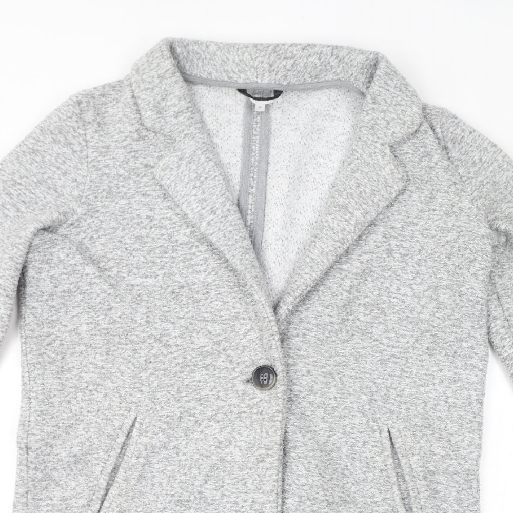 NEXT Womens Grey Jacket Size 10 Button