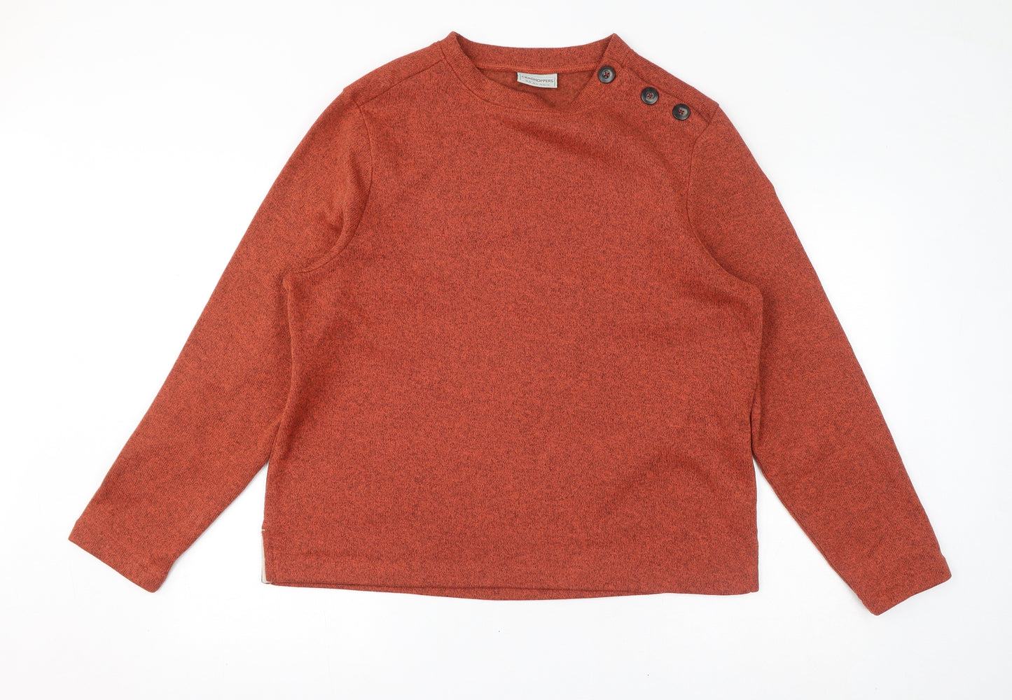 Craghoppers Womens Orange Round Neck Polyester Pullover Jumper Size 20