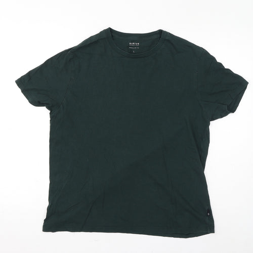 Burton Womens Green Cotton Basic T-Shirt Size L Crew Neck