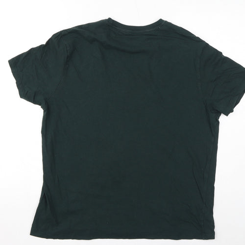 Burton Womens Green Cotton Basic T-Shirt Size L Crew Neck