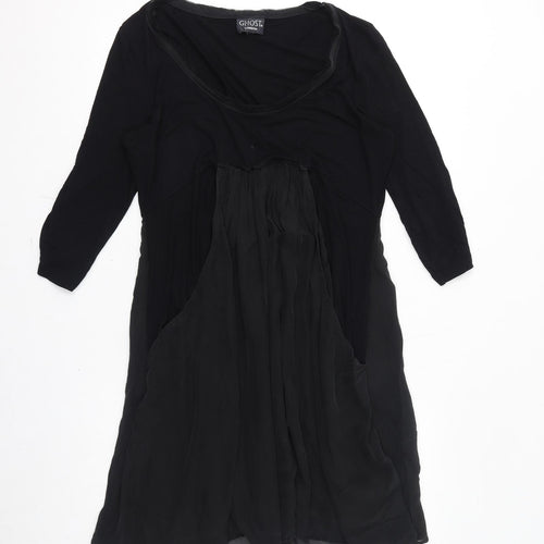 Ghost Womens Black Viscose Mini Size L Round Neck Pullover