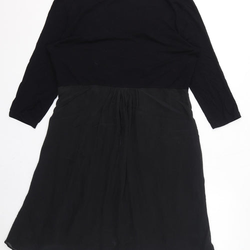 Ghost Womens Black Viscose Mini Size L Round Neck Pullover