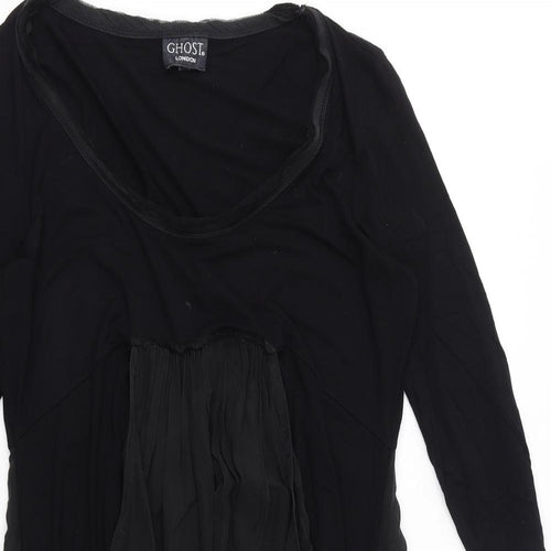Ghost Womens Black Viscose Mini Size L Round Neck Pullover