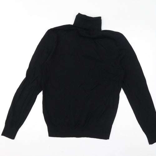 Autograph Womens Black Roll Neck Acrylic Pullover Jumper Size S