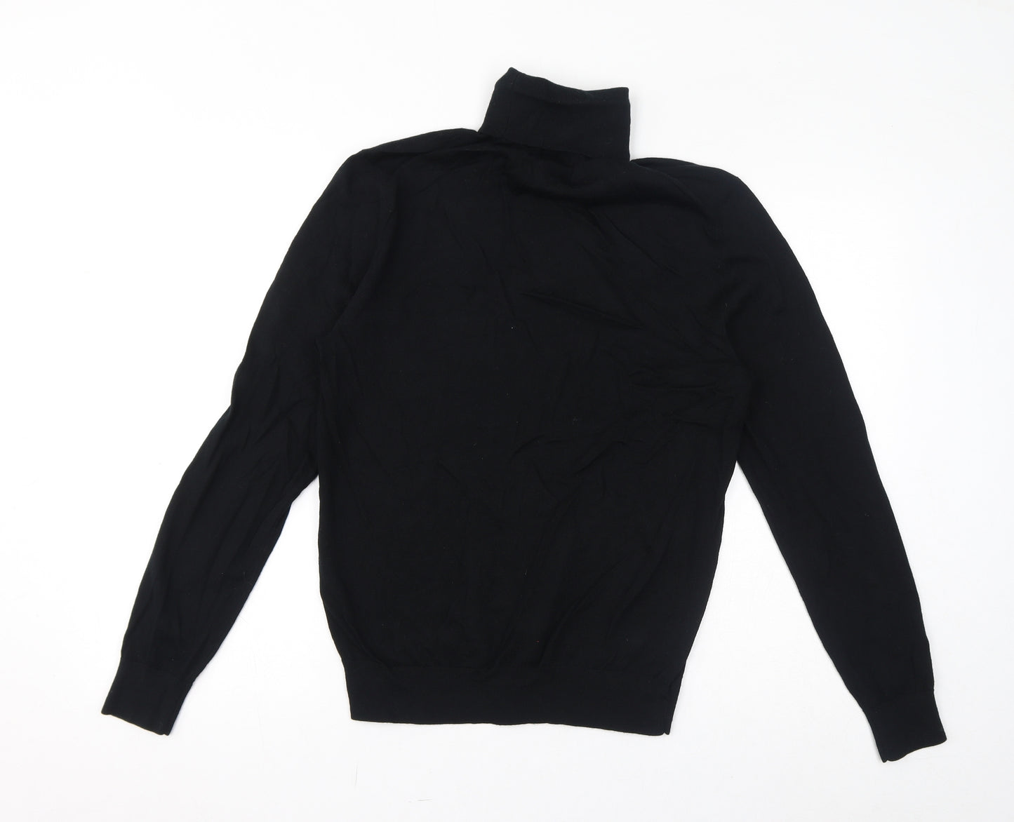 Autograph Womens Black Roll Neck Acrylic Pullover Jumper Size S