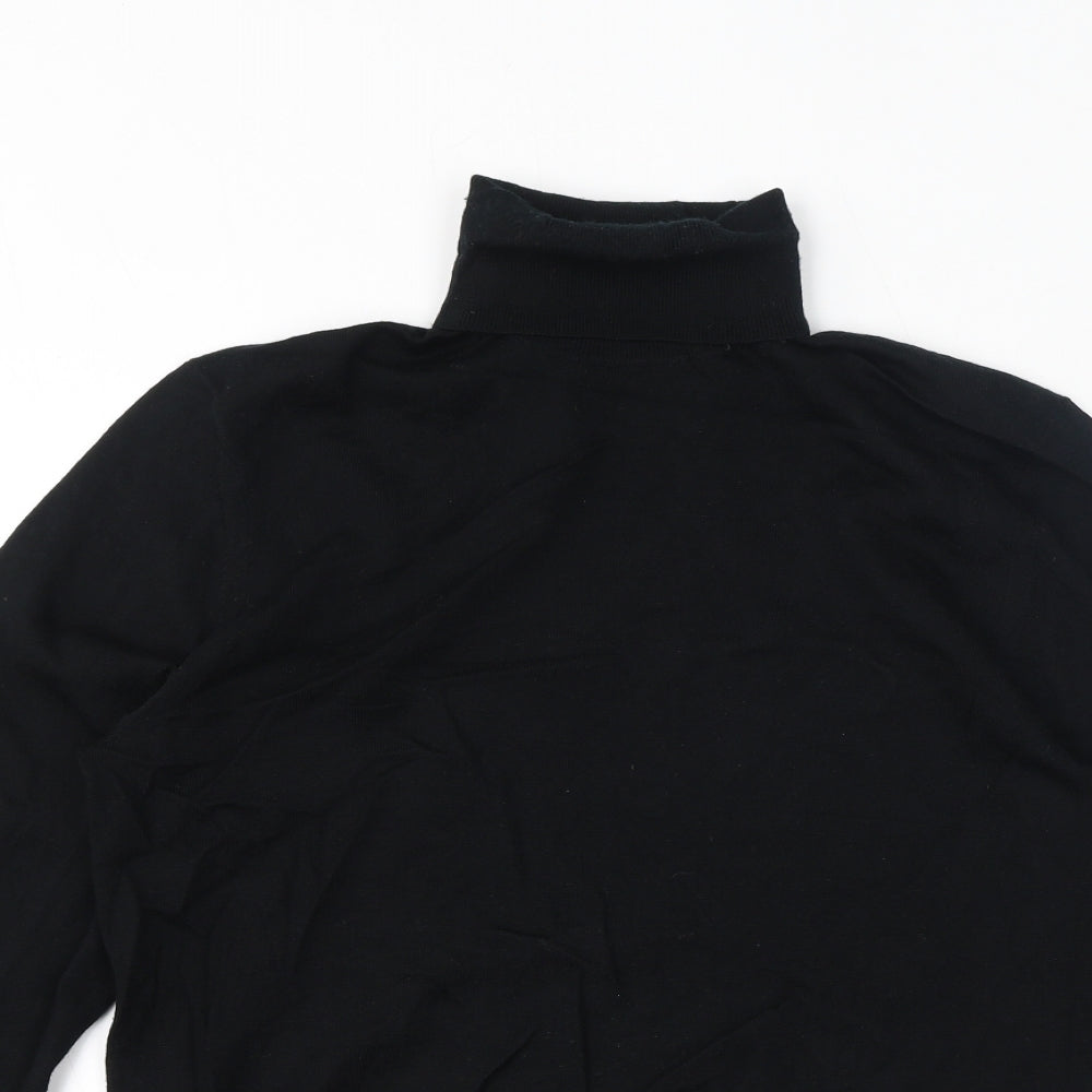 Autograph Womens Black Roll Neck Acrylic Pullover Jumper Size S
