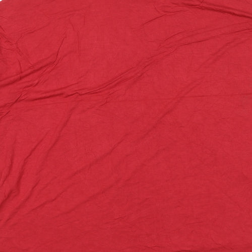 Capsule Womens Red Viscose Basic T-Shirt Size 16 Round Neck - Gem Embellishments
