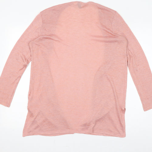 Divided by H&M Womens Pink V-Neck Polyester Cape Jumper Size M