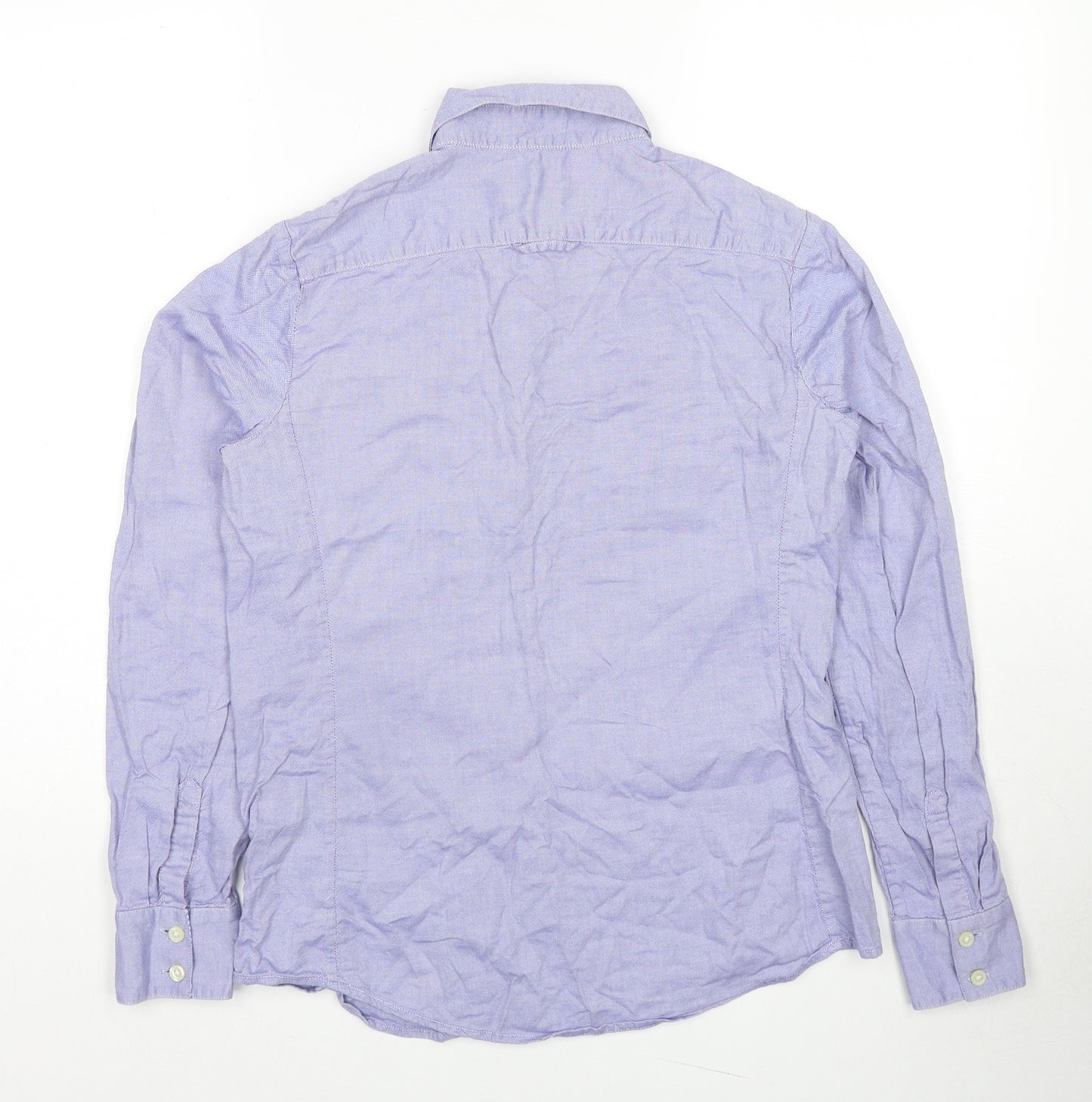 Banana Republic Mens Blue Cotton Button-Up Size S Collared Button