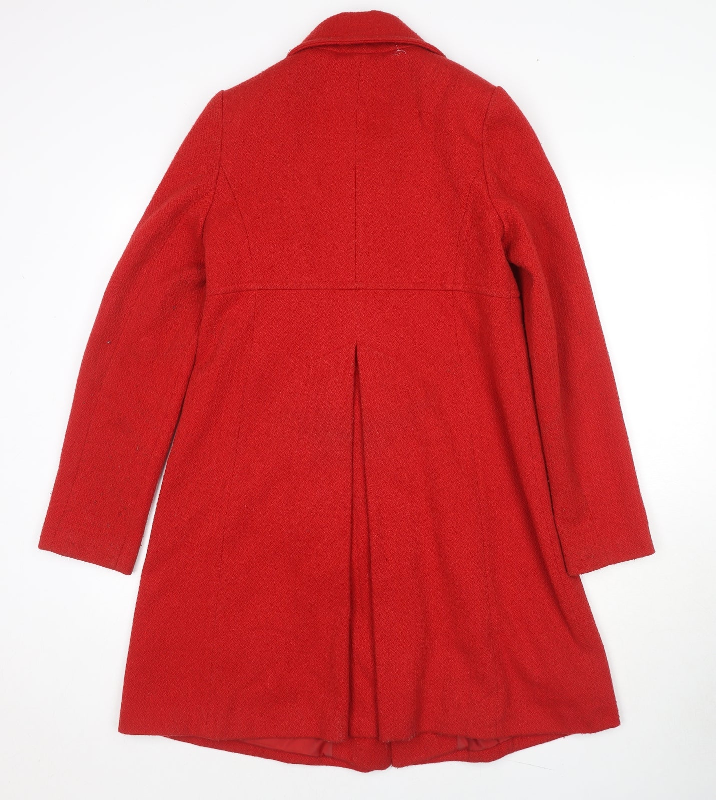 Dorothy Perkins Womens Red Overcoat Coat Size 8 Button