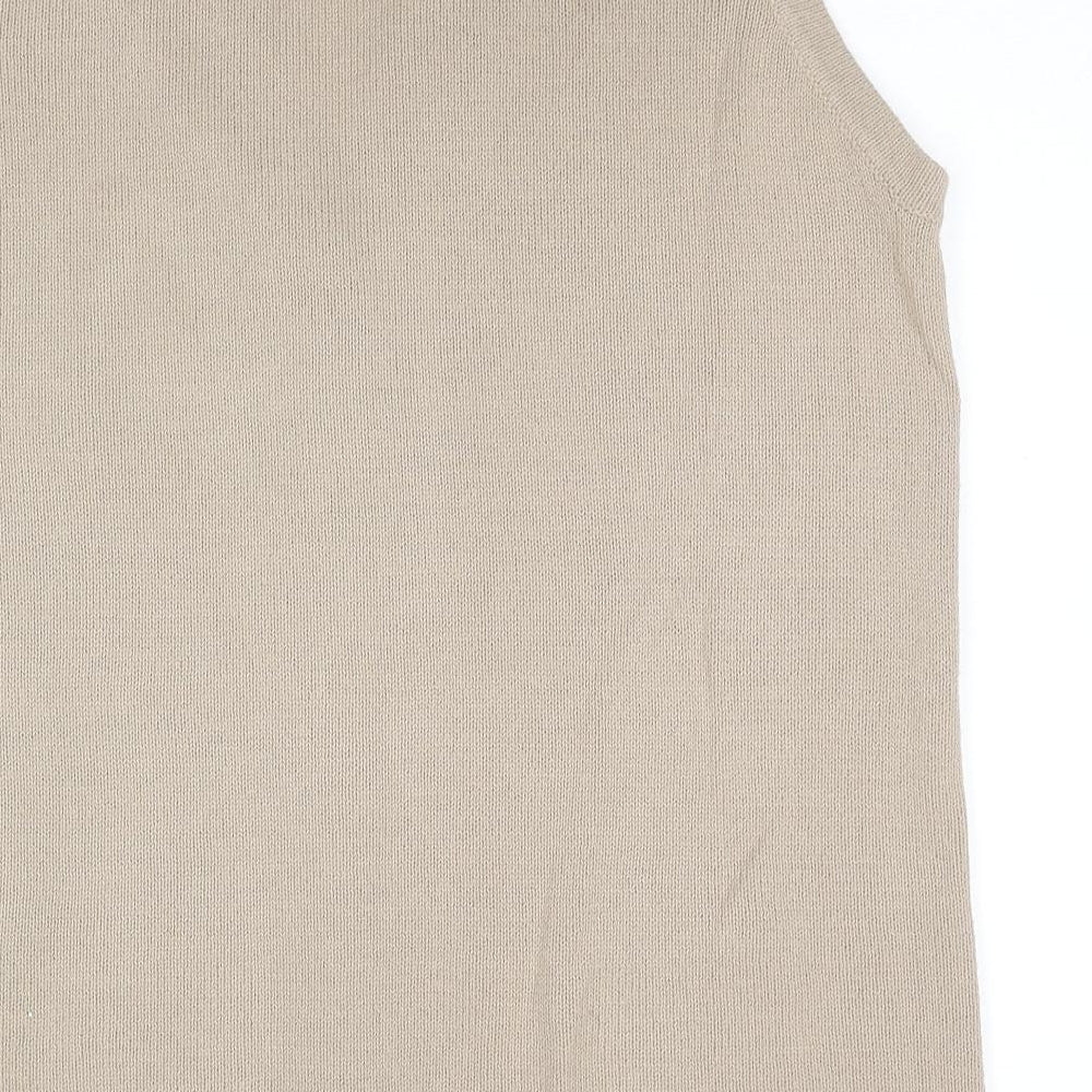 Classics Womens Beige V-Neck Acrylic Vest Jumper Size 20 - Size 20-22