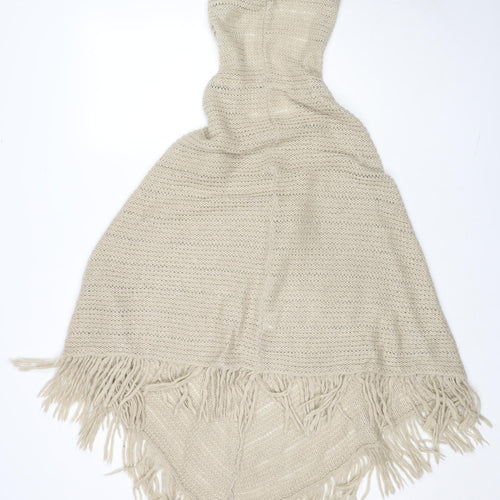 Store Twenty One Womens Beige Round Neck Polyester Pullover Jumper Size S - Poncho